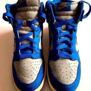 2009 DS Nike Dunk High LE Sneakers Kentucky 317982-006 Gray Team Royal Men’s 8.5